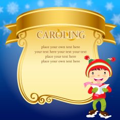 Little boy caroling