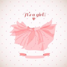 Baby girl shower card N79