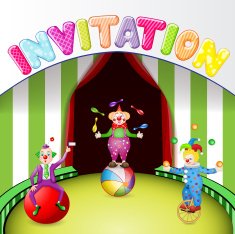 Funny clowns at the circus festival N2