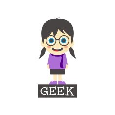 geek girl cartoon N6