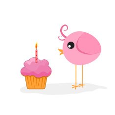 Cute Comic Bird Vector