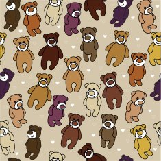 Seamless background with teddy bears
