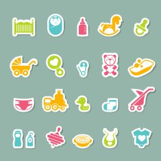 Baby icons set N12