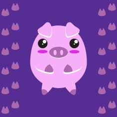 Cute kawaii piggy