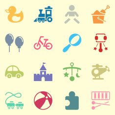 Children Toy Icons - Background