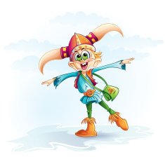 Funny image of a Viking boy