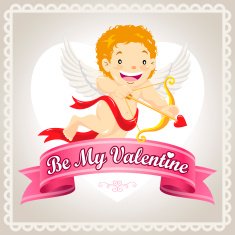 Be My Valentine Cupid Card N2