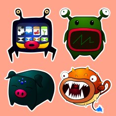 Cartoon Character Monster set1