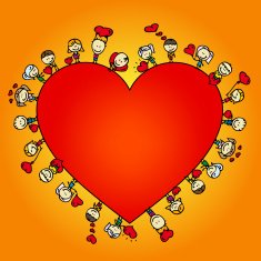 Love hearts frame