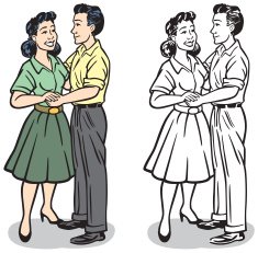 Vintage Couple Dancing