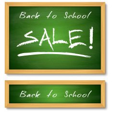 Back to School Wooden Green Chalkboard