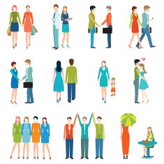 People in various lifestyles