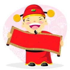 Little Boy Dressing Up God of Wealth Costume N2