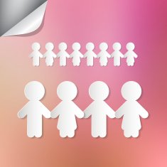 Paper People Holding Hands N2