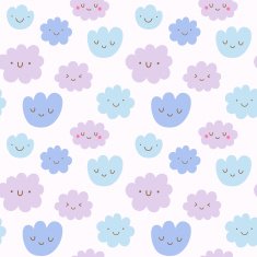 Cute vector pattern with Clouds