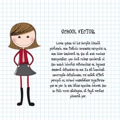 cute girl with uniform