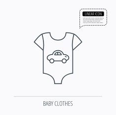 Newborn clothes icon Baby shirt wear sign N24
