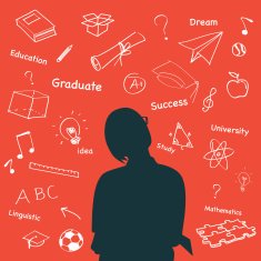 Silhouette people of Education concept N5
