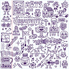 Creativity Activities Funny Doodle Cartoon Set 1 Arts and Crafts