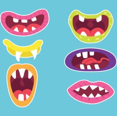 Cute Monster Mouth free image download