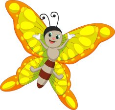 cute butterfly cartoon N2