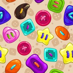 Pattern with buttons