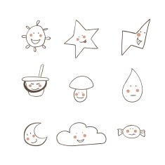 set of children's illustration
