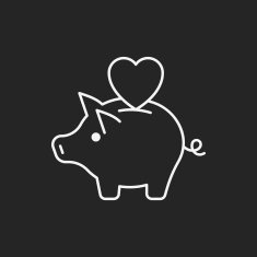 Donation line icon N180