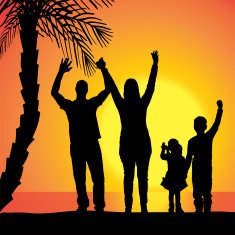 Vector silhouette of family N300