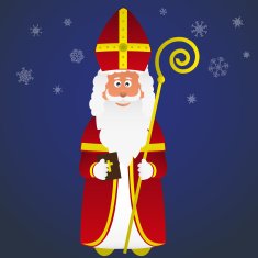 colorful vector saint Nicolas character holiday eps10