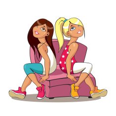 Two teen girls