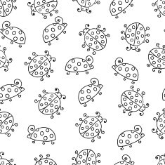 seamless lady bug illustration background pattern