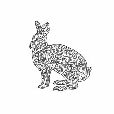 Rabbit zentangle