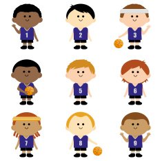 Children's basketball team