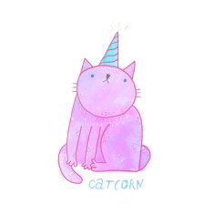 Cute pink Unicorn Cat