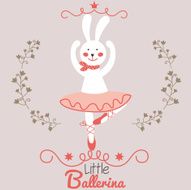 Sweet vector card - Little ballerina N3