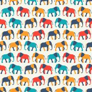 Animal seamless vector pattern of elephant N11