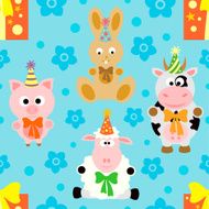 Seamless background with animals N2