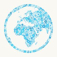 Globe on White Background