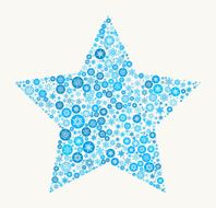 Star on White Background