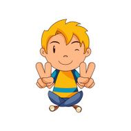 Kid v sign