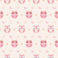seamless cartoon owls background N7
