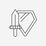 toy Sword and shield icon N8