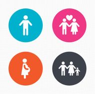 Family lifetime icons Couple love and pregnancy N18