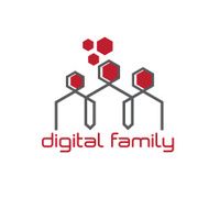 digital family vector design template N2