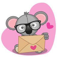 Koala with envelope