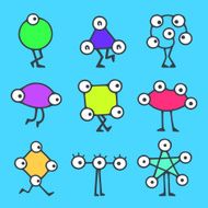 Cartoon funny monsters set N8