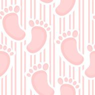 Seamless pattern of baby sole