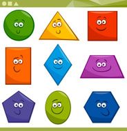 Cartoon Basic Geometric Shapes