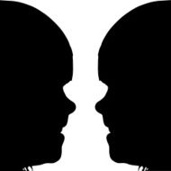 Vector silhouette profile N6